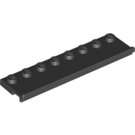 Lego destička 2x8 s drážkou zespodu, černá (3058626, 6161298)